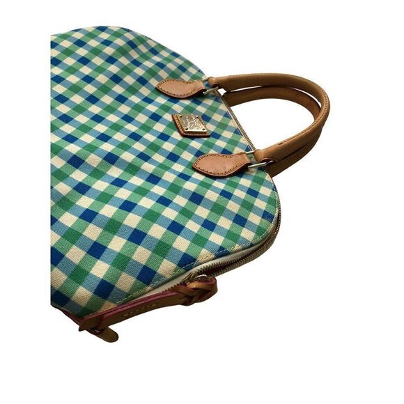 Dooney & Bourke Elsie Green Blue Zipped Satchel - Picture 3 of 5